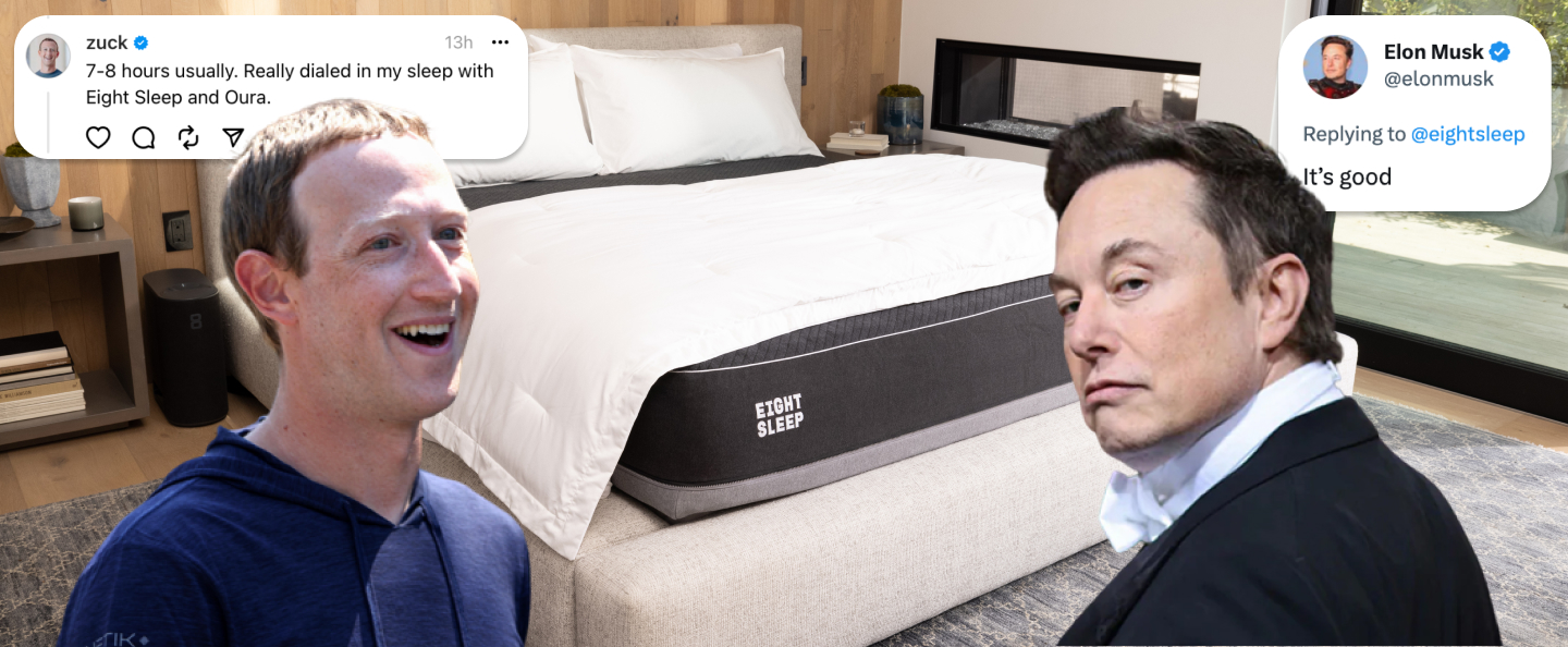 Elon Musk & Mark Zuckerberg Approve of This Temperature-Regulating Mattress Tech… <b>and Now It’s on Sale.</b>